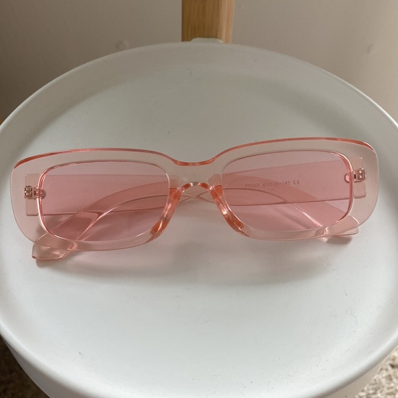 Are Wu pink translucent sunglasses. Never worn. Great condition. - Picture 7 of 11